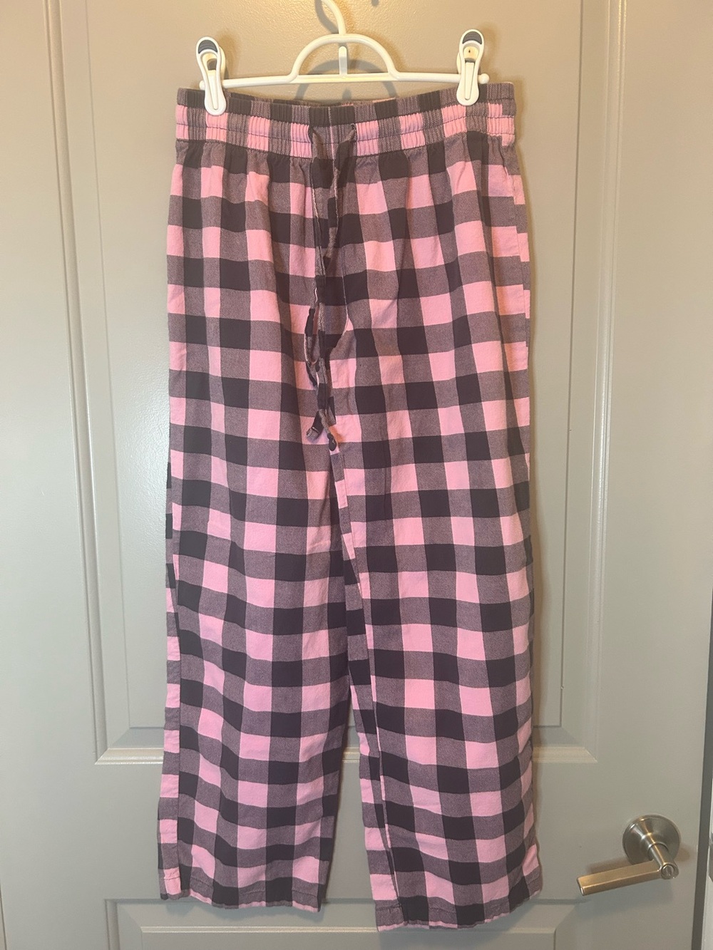 Women’s Y2K Pink and Black Buffalo Plaid Pajama Pants